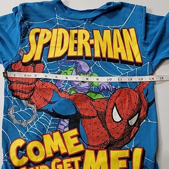 Marvel Spider-Man 2011 T-Shirt Green Goblin Come And Get Me Kids Size 6/7 - Picture 10 of 13